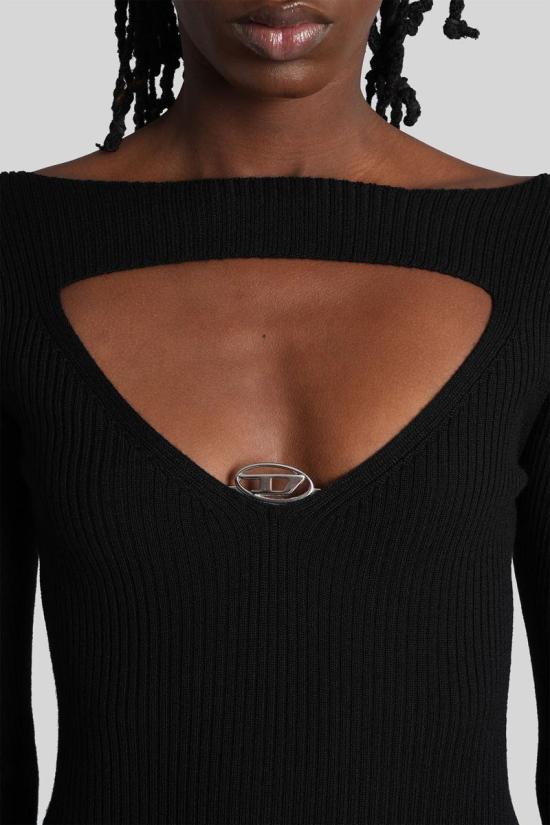 25FW 디젤 롱 원피스 429784 A189050PLBF Black - DIESEL