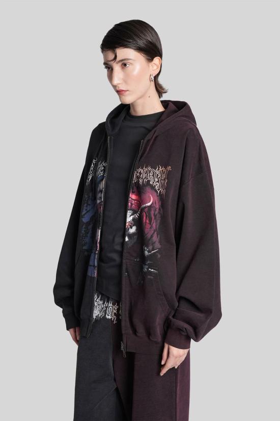 25FW 베트멍 가디건 430905 YCF76ZU900BR1302 Black - VETEMENTS