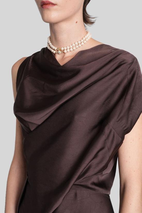 25FW 비비안웨스트우드 원피스 430571 110103A5 W01AD BROWN - VIVIENNE WESTWOOD