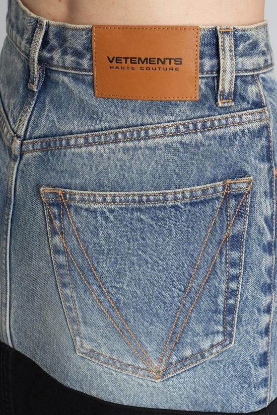 25FW 베트멍 데님 스커트 430907 WH76DK880YBB22803 BLUE - VETEMENTS