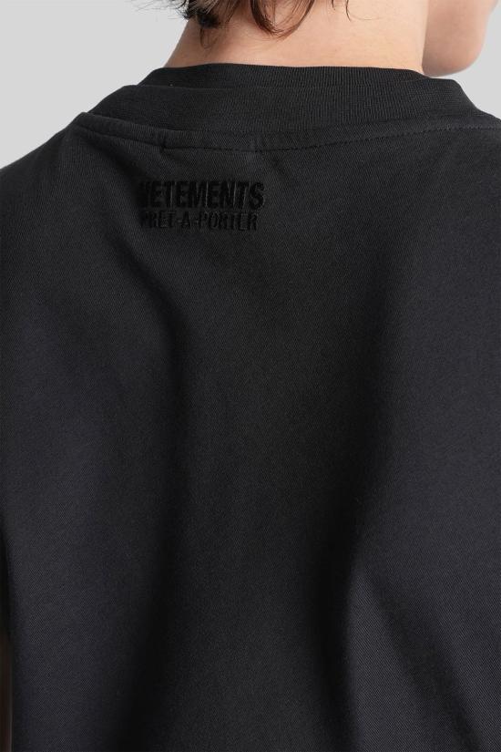 25FW 베트멍 탑 430917 WH76TR590B1200 Black - VETEMENTS