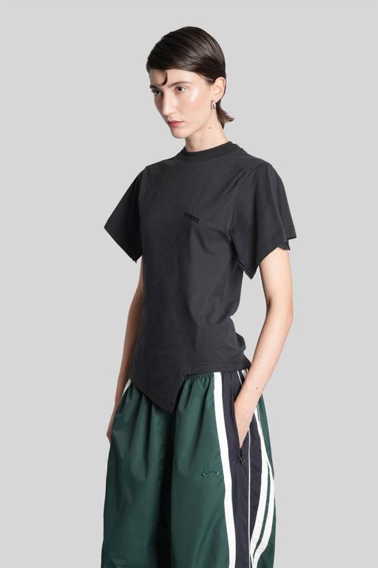 25FW 베트멍 탑 430917 WH76TR590B1200 Black - VETEMENTS