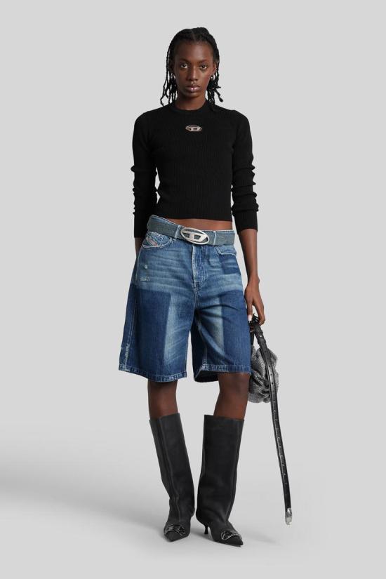 25FW 디젤 긴팔 티셔츠 429772 A153280DLAX Black - DIESEL