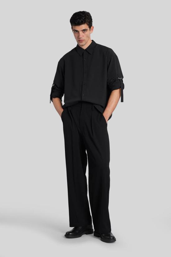 25FW 어태치먼트 긴팔 셔츠 430004 AS52 055 Black - ATTACHMENT