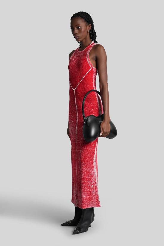 25FW 디젤 롱 원피스 429780 A188810IKCL RED - DIESEL