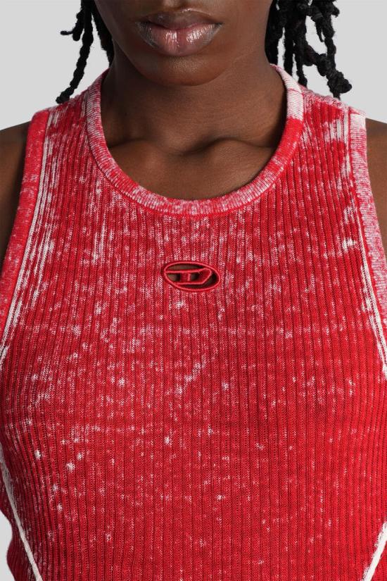 25FW 디젤 롱 원피스 429780 A188810IKCL RED - DIESEL