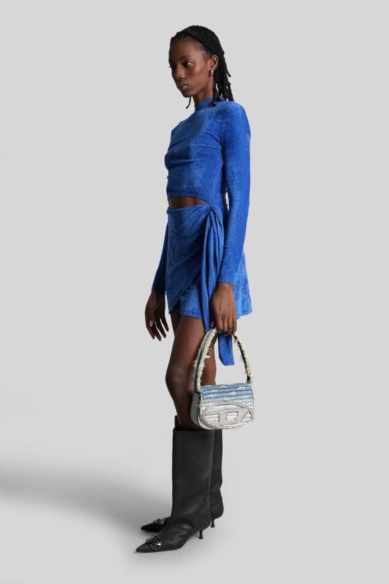 25FW 디젤 숏 원피스 429782 A188900IKBZ BLUE - DIESEL