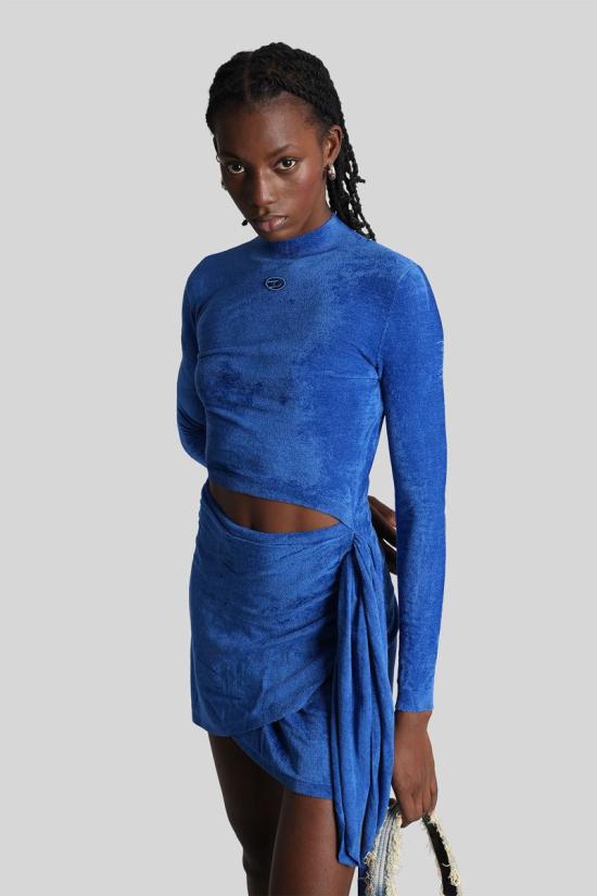 25FW 디젤 숏 원피스 429782 A188900IKBZ BLUE - DIESEL