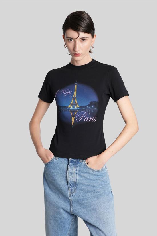 25FW 베트멍 반팔 티셔츠 430926 WH76TR430B1200 Black