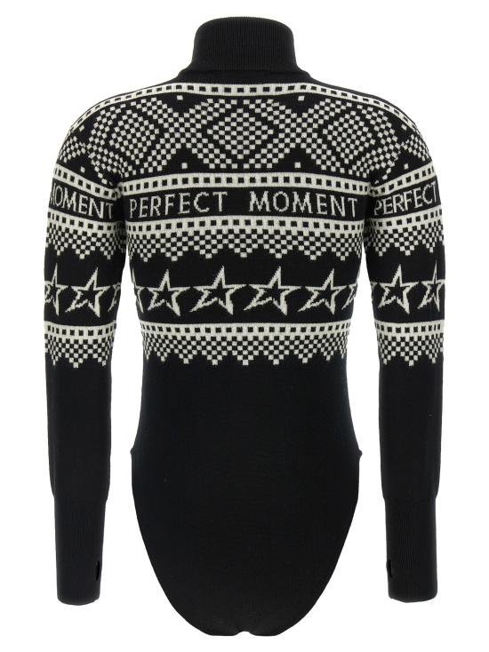 25FW 퍼펙트모멘트 바디수트 티셔츠 W30012502291 White Black - PERFECT MOMENT