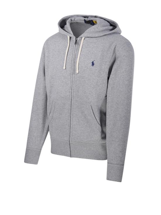 25FW 랄프 로렌 로고 자수 지퍼 후드티 710813297002 ANDOVER HEATHER - RALPH LAUREN