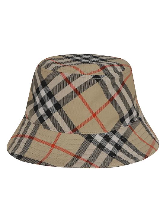 25FW 버버리 EKD 체크 패턴 버킷햇  8100740 B9368 SAND IP CHECK - BURBERRY