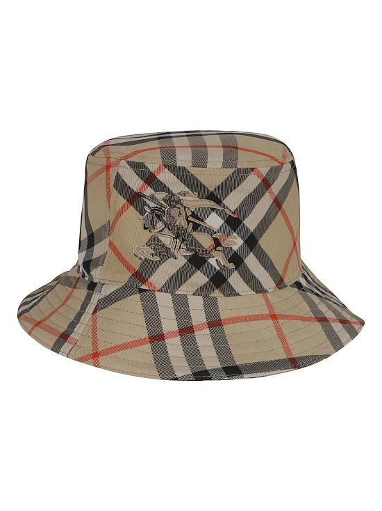 25FW 버버리 EKD 체크 패턴 버킷햇  8100740 B9368 SAND IP CHECK