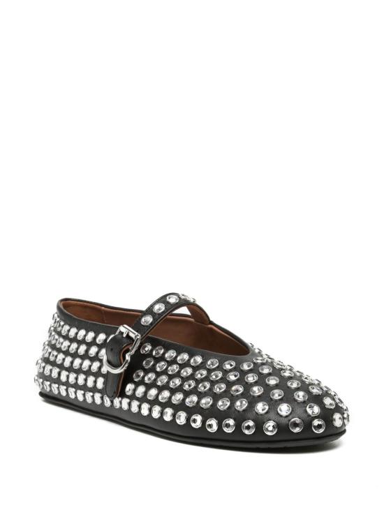 26SS 알라이아 플랫 슈즈 AA3A029CK116 999 BLACK - ALAIA