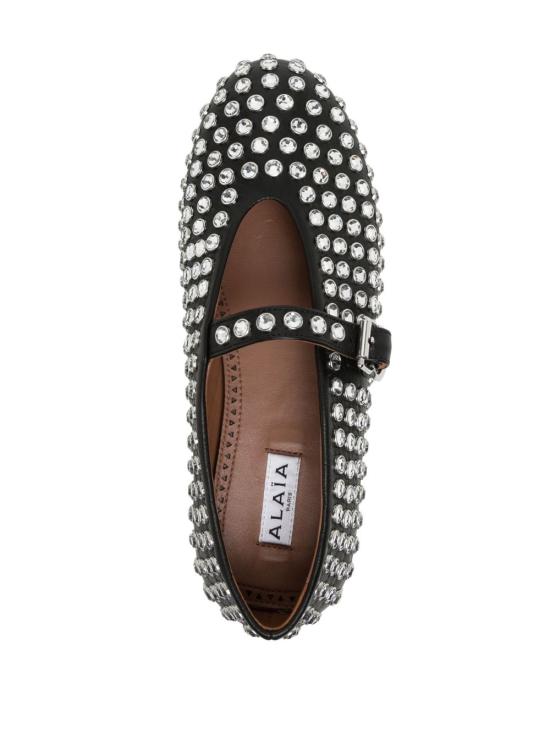 26SS 알라이아 플랫 슈즈 AA3A029CK116 999 BLACK - ALAIA