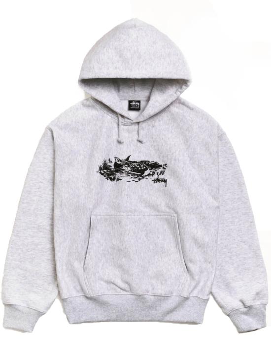 26SS 스투시 후드 티셔츠 1925143 0062 Ash heather