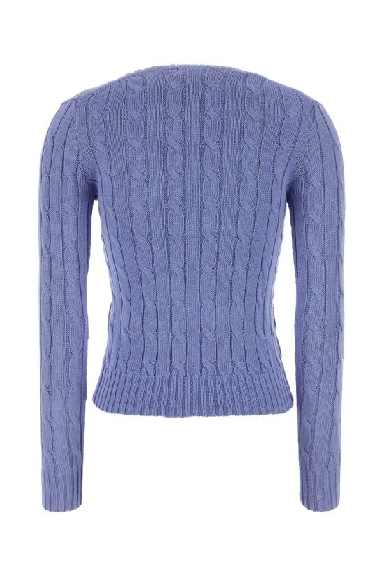 25FW 폴로 랄프로렌 폴로 자수 케이블 니트 스웨터 211971869 009 Light Blue - POLO RALPH LAUREN