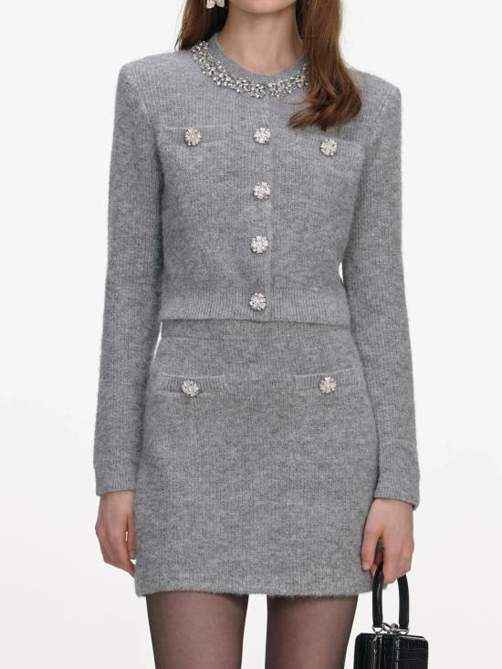 26SS 셀프 포트레이트 숏 스커트 RS26123SKGR GREY Grey - SELF PORTRAIT