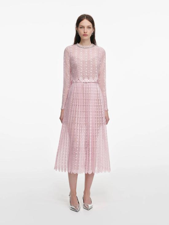 26SS 셀프 포트레이트 미디 원피스 RS26172MP PINK
