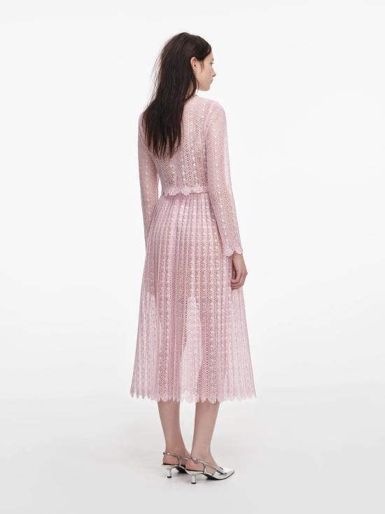 26SS 셀프 포트레이트 미디 원피스 RS26172MP PINK - SELF PORTRAIT