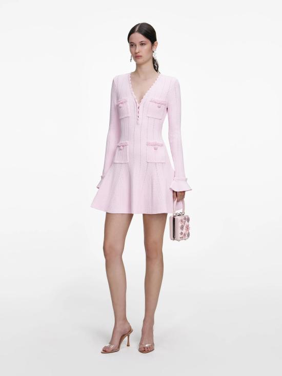 26SS 셀프 포트레이트 미디 원피스 RS26163SP PINK Pink - SELF PORTRAIT