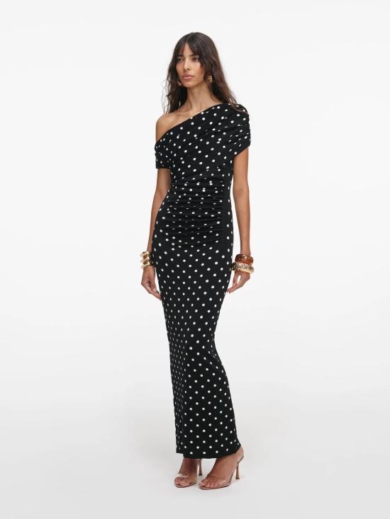 26SS 셀프 포트레이트 미디 원피스 RS26173MAB BLACK Black - SELF PORTRAIT