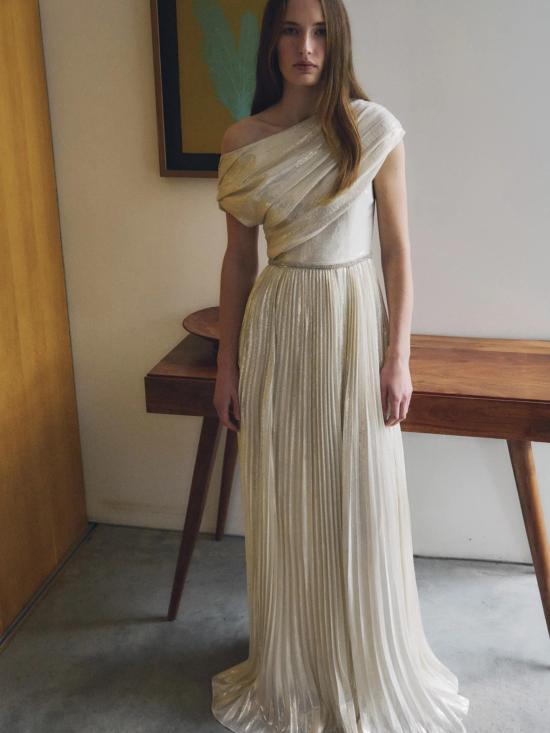 26SS 셀프 포트레이트 미디 원피스 RS26509XCH CHAMPAGNE Golden - SELF PORTRAIT