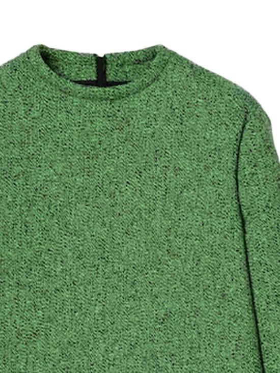 25FW 구찌 코튼 울 뮬리네 드레스 849645 ZATH53005 Green - GUCCI