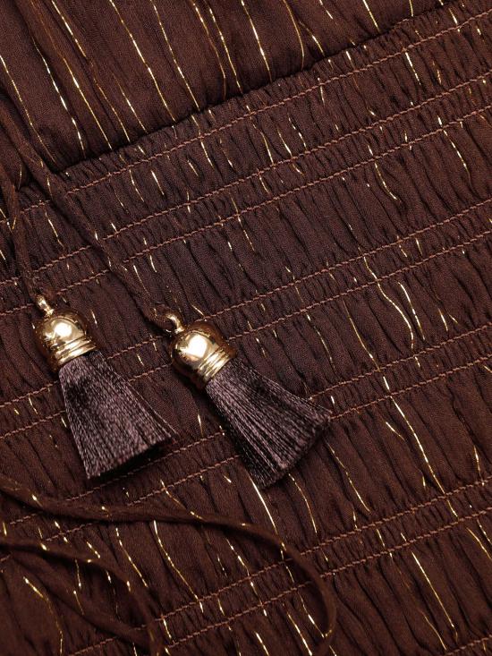 26SS 셀프 포트레이트 미디 원피스 RS26156XABR BROWN Brown - SELF PORTRAIT