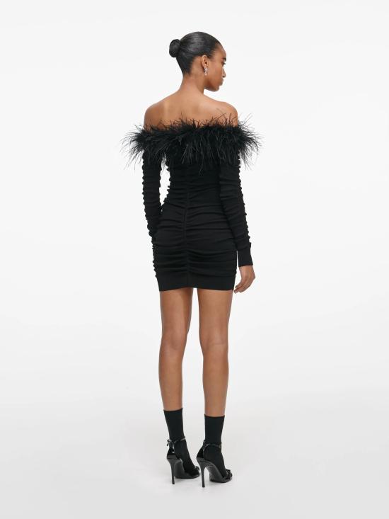 26SS 셀프 포트레이트 미디 원피스 RS26053SB BLACK Black - SELF PORTRAIT