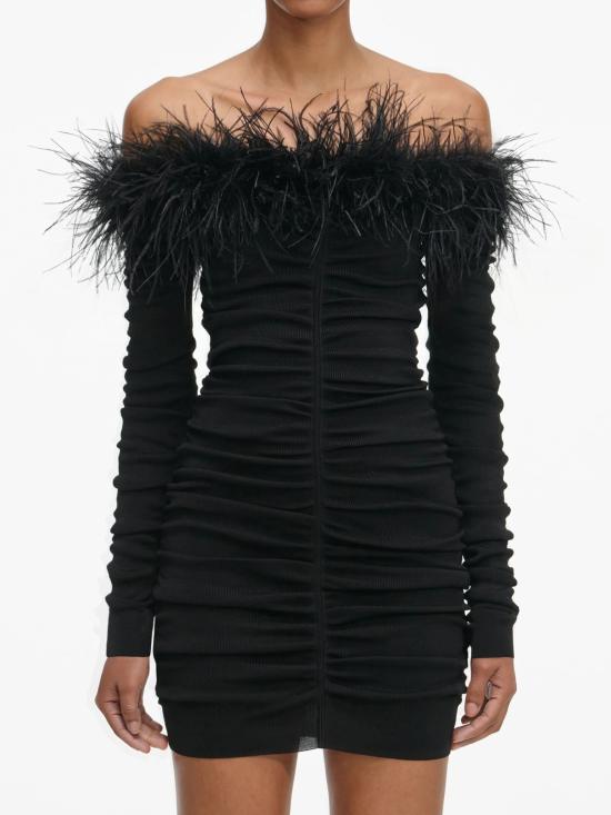 26SS 셀프 포트레이트 미디 원피스 RS26053SB BLACK Black - SELF PORTRAIT