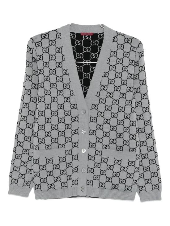 25FW 구찌 리버서블 GG 울 자카드 가디건 798157 XKEJP1045 Smoke grey - GUCCI