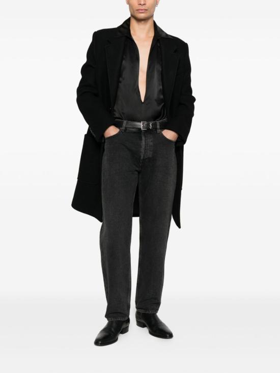 25FW 생로랑 스트레이트 팬츠 816412 Y33VA1297 Black - SAINT LAURENT