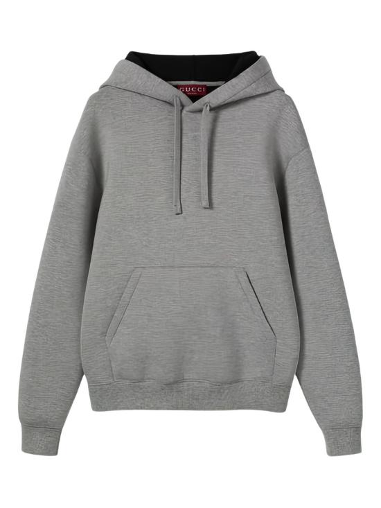 25FW 구찌 더블 비스코스 저지 후드 티셔츠 839789 XJHH01160 - GUCCI