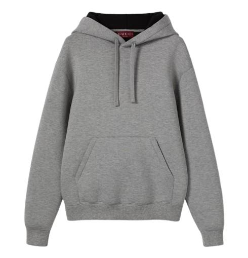 25FW 구찌 더블 비스코스 저지 후드 티셔츠 839789 XJHH01160