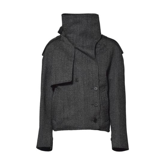 25FW 쿠레쥬 코트 325CMA222WO0144 9901 Black