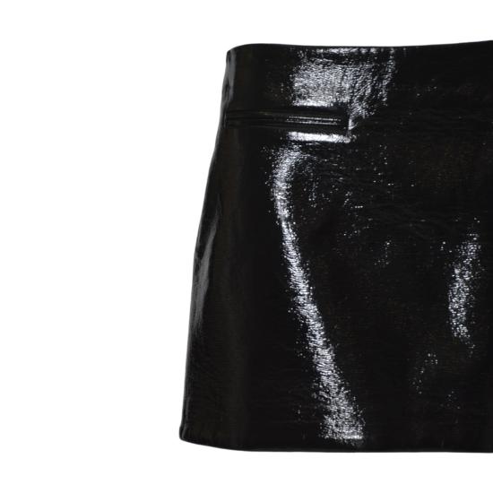 25FW 쿠레쥬 미디 스커트 425CJU316VY0014 9999 Black - COURREGES