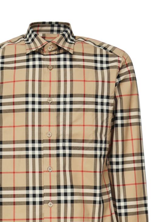 26SS 버버리 체크 코튼 긴팔 셔츠 8070577 A7028 Beige - BURBERRY
