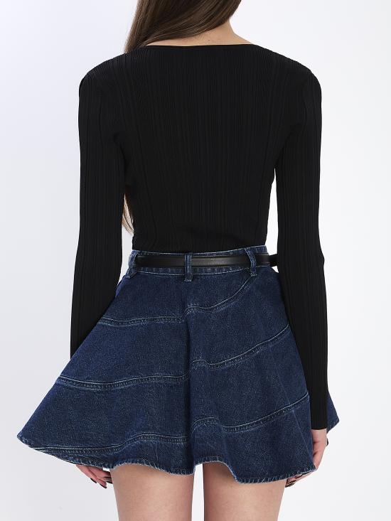 26SS 셀프 포트레이트 반팔 티셔츠 RS26176TB BLACK - SELF PORTRAIT