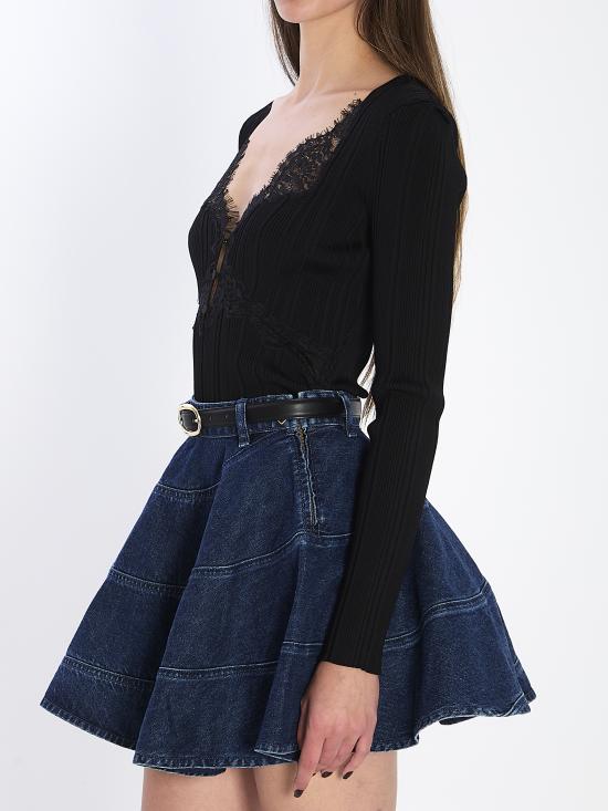 26SS 셀프 포트레이트 반팔 티셔츠 RS26176TB BLACK - SELF PORTRAIT