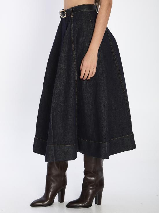 26SS 셀프 포트레이트 롱 스커트 RS26828MSK BLUE - SELF PORTRAIT