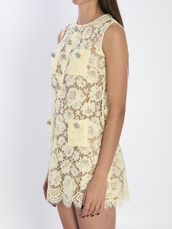 26SS 셀프 포트레이트 미디 원피스 RS26217S YELLOW - SELF PORTRAIT