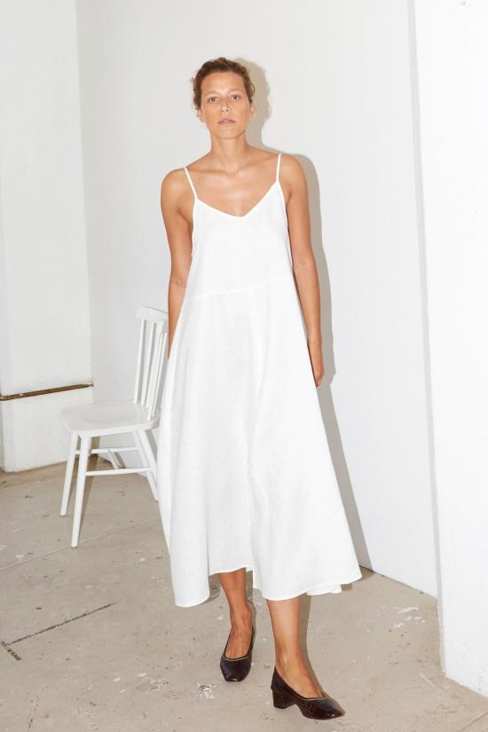  다두라 라운지 웨어 다투라 리넨 슬립 드레스 화이트 - DATURA