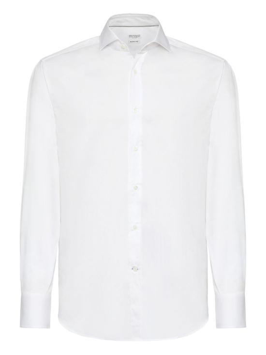 26SS 브루넬로 쿠치넬리 긴팔 셔츠 MBUC40028C159 WHITE