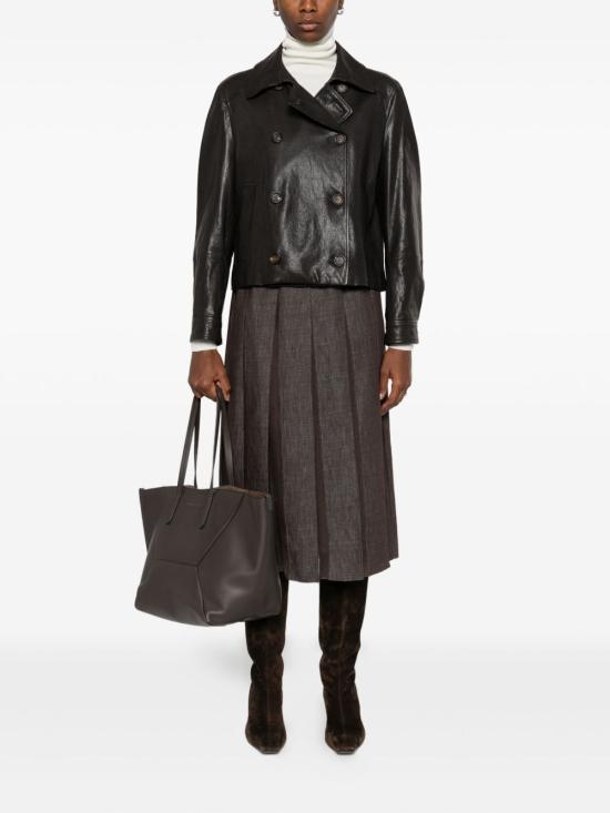 25FW 브루넬로 쿠치넬리 스커트 MB125G3890 C003 BROWN - BRUNELLO CUCINELLI