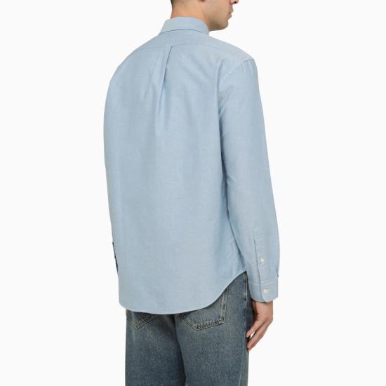 26SS 폴로 랄프로렌 컬러 포니 자수 커스텀 핏 버튼 다운 셔츠 710792041002CO BL BLUE - POLO RALPH LAUREN