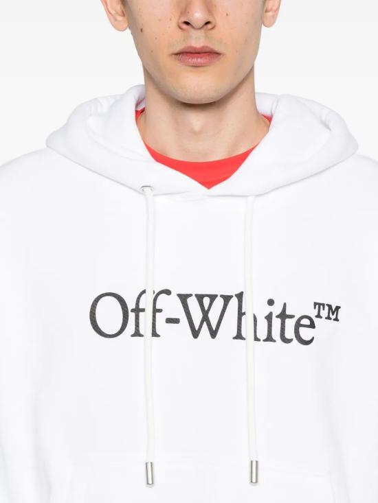 25FW 오프화이트 후드 티셔츠 OMBB085C99FLE012 0110 WHITEBLACK - OFF WHITE