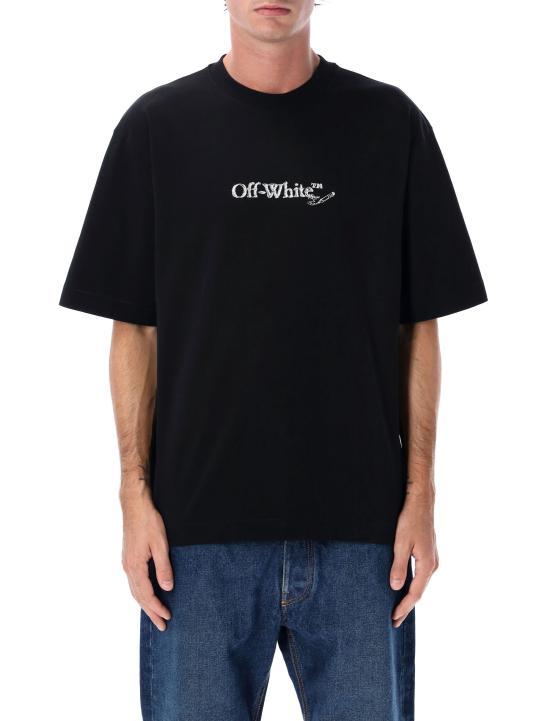 25FW 오프화이트 반팔 티셔츠 OMAA120F25JER00C 1001 BLACKWHITE