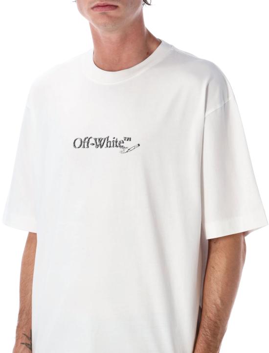 25FW 오프화이트 반팔 티셔츠 OMAA120F25JER00C 0110 WHITEBLACK - OFF WHITE