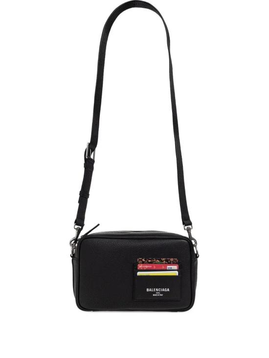 25FW 발렌시아가 크레딧 카메라 지퍼 메신저 백 8468772ABVZ 1000 BLACK